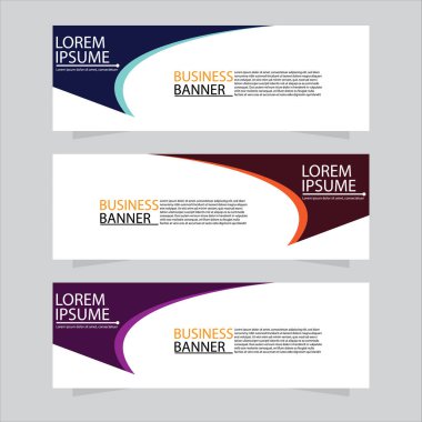 Vektör tasarım web pankartı şablonu. Web Tasarım Elementleri - Başlık Tasarımı. Gri arkaplan üzerine soyut geometrik web afişi şablonu. Modern pankart.