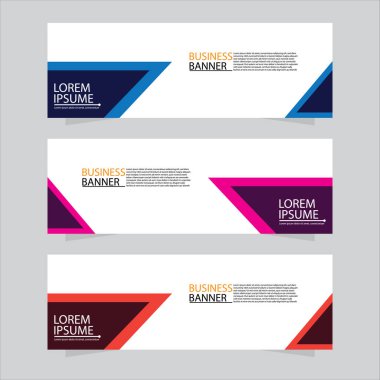 Vektör tasarım web pankartı şablonu. Web Tasarım Elementleri - Başlık Tasarımı. Gri arkaplan üzerine soyut geometrik web afişi şablonu. Modern pankart.