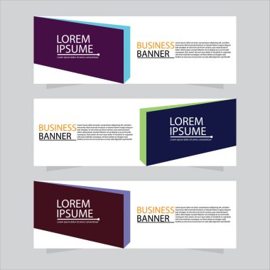 Vektör tasarım web pankartı şablonu. Web Tasarım Elementleri - Başlık Tasarımı. Gri arkaplan üzerine soyut geometrik web afişi şablonu. Modern pankart.