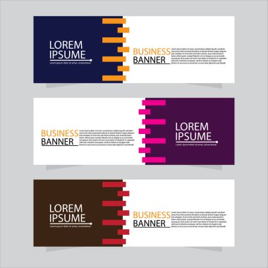 Vektör tasarım web pankartı şablonu. Web Tasarım Elementleri - Başlık Tasarımı. Gri arkaplan üzerine soyut geometrik web afişi şablonu. Modern pankart.