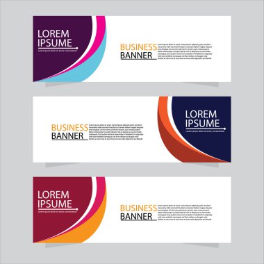 Vektör tasarım web pankartı şablonu. Web Tasarım Elementleri - Başlık Tasarımı. Gri arkaplan üzerine soyut geometrik web afişi şablonu. Modern pankart.