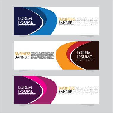 Vektör tasarım web pankartı şablonu. Web Tasarım Elementleri - Başlık Tasarımı. Gri arkaplan üzerine soyut geometrik web afişi şablonu. Modern pankart.