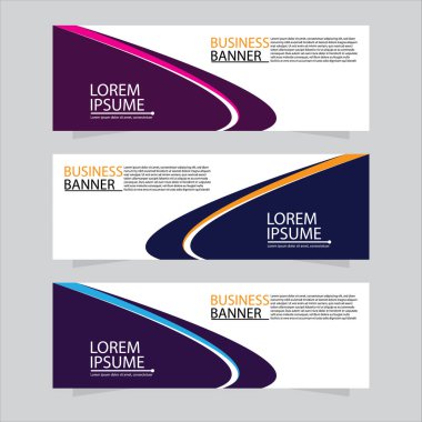 Vektör tasarım web pankartı şablonu. Web Tasarım Elementleri - Başlık Tasarımı. Gri arkaplan üzerine soyut geometrik web afişi şablonu. Modern pankart.