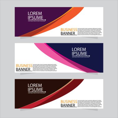 Vektör tasarım web pankartı şablonu. Web Tasarım Elementleri - Başlık Tasarımı. Gri arkaplan üzerine soyut geometrik web afişi şablonu. Modern pankart.