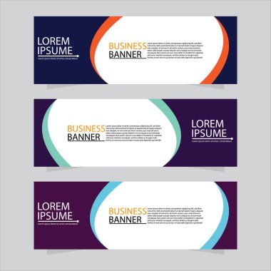 Vektör tasarım web pankartı şablonu. Web Tasarım Elementleri - Başlık Tasarımı. Gri arkaplan üzerine soyut geometrik web afişi şablonu. Modern pankart.