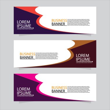 Vektör tasarım web pankartı şablonu. Web Tasarım Elementleri - Başlık Tasarımı. Gri arkaplan üzerine soyut geometrik web afişi şablonu. Modern pankart.