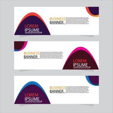 Vektör tasarım web pankartı şablonu. Web Tasarım Elementleri - Başlık Tasarımı. Gri arkaplan üzerine soyut geometrik web afişi şablonu. Modern pankart.