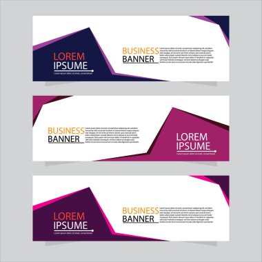 Vektör tasarım web pankartı şablonu. Web Tasarım Elementleri - Başlık Tasarımı. Gri arkaplan üzerine soyut geometrik web afişi şablonu. Modern pankart.