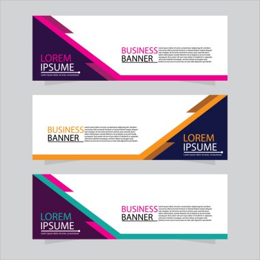 Vektör tasarım web pankartı şablonu. Web Tasarım Elementleri - Başlık Tasarımı. Gri arkaplan üzerine soyut geometrik web afişi şablonu. Modern pankart.