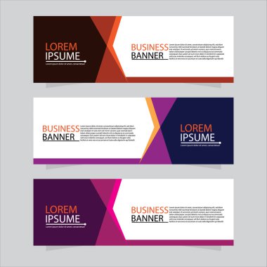 Vektör tasarım web pankartı şablonu. Web Tasarım Elementleri - Başlık Tasarımı. Gri arkaplan üzerine soyut geometrik web afişi şablonu. Modern pankart.