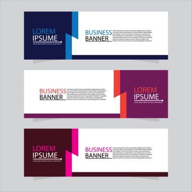 Vektör tasarım web pankartı şablonu. Web Tasarım Elementleri - Başlık Tasarımı. Gri arkaplan üzerine soyut geometrik web afişi şablonu. Modern pankart.