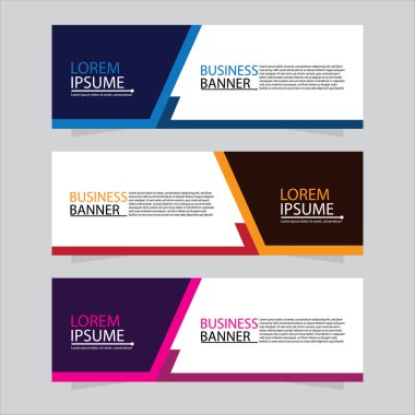 Vektör tasarım web pankartı şablonu. Web Tasarım Elementleri - Başlık Tasarımı. Gri arkaplan üzerine soyut geometrik web afişi şablonu. Modern pankart.