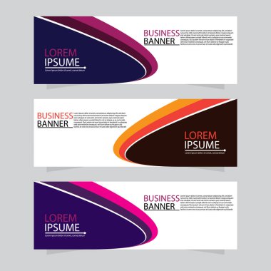 Vektör tasarım web pankartı şablonu. Web Tasarım Elementleri - Başlık Tasarımı. Gri arkaplan üzerine soyut geometrik web afişi şablonu. Modern pankart.