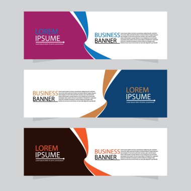 Vektör tasarım web pankartı şablonu. Web Tasarım Elementleri - Başlık Tasarımı. Gri arkaplan üzerine soyut geometrik web afişi şablonu. Modern pankart.