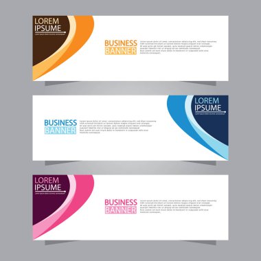 Vektör tasarım web pankartı şablonu. Web Tasarım Elementleri - Başlık Tasarımı. Gri arkaplan üzerine soyut geometrik web afişi şablonu. Modern pankart.