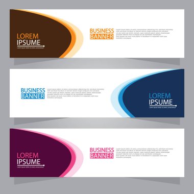 Vektör tasarım web pankartı şablonu. Web Tasarım Elementleri - Başlık Tasarımı. Gri arkaplan üzerine soyut geometrik web afişi şablonu. Modern pankart.