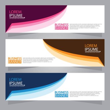 Vektör tasarım web pankartı şablonu. Web Tasarım Elementleri - Başlık Tasarımı. Gri arkaplan üzerine soyut geometrik web afişi şablonu. Modern pankart.