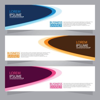 Vektör tasarım web pankartı şablonu. Web Tasarım Elementleri - Başlık Tasarımı. Gri arkaplan üzerine soyut geometrik web afişi şablonu. Modern pankart.