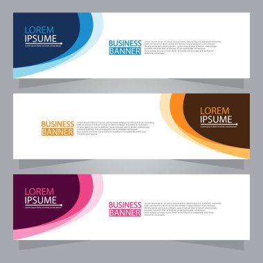 Vektör tasarım web pankartı şablonu. Web Tasarım Elementleri - Başlık Tasarımı. Gri arkaplan üzerine soyut geometrik web afişi şablonu. Modern pankart.