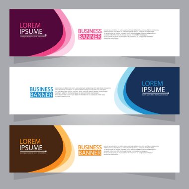 Vektör tasarım web pankartı şablonu. Web Tasarım Elementleri - Başlık Tasarımı. Gri arkaplan üzerine soyut geometrik web afişi şablonu. Modern pankart.