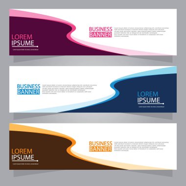 Vektör tasarım web pankartı şablonu. Web Tasarım Elementleri - Başlık Tasarımı. Gri arkaplan üzerine soyut geometrik web afişi şablonu. Modern pankart.