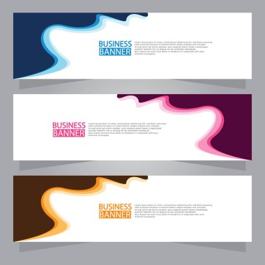 Vektör tasarım web pankartı şablonu. Web Tasarım Elementleri - Başlık Tasarımı. Gri arkaplan üzerine soyut geometrik web afişi şablonu. Modern pankart.