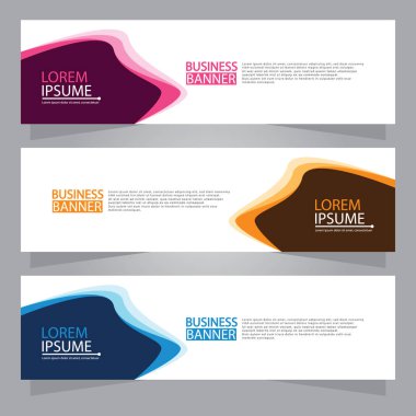 Vektör tasarım web pankartı şablonu. Web Tasarım Elementleri - Başlık Tasarımı. Gri arkaplan üzerine soyut geometrik web afişi şablonu. Modern pankart.