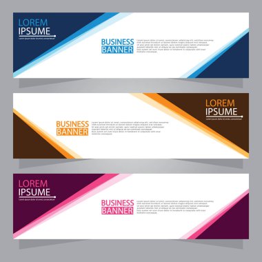 Vektör tasarım web pankartı şablonu. Web Tasarım Elementleri - Başlık Tasarımı. Gri arkaplan üzerine soyut geometrik web afişi şablonu. Modern pankart.