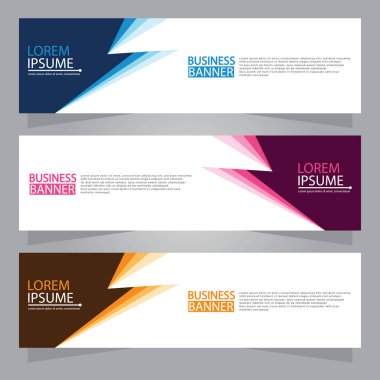 Vektör tasarım web pankartı şablonu. Web Tasarım Elementleri - Başlık Tasarımı. Gri arkaplan üzerine soyut geometrik web afişi şablonu. Modern pankart.