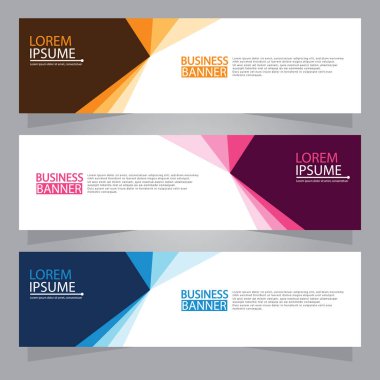 Vektör tasarım web pankartı şablonu. Web Tasarım Elementleri - Başlık Tasarımı. Gri arkaplan üzerine soyut geometrik web afişi şablonu. Modern pankart.