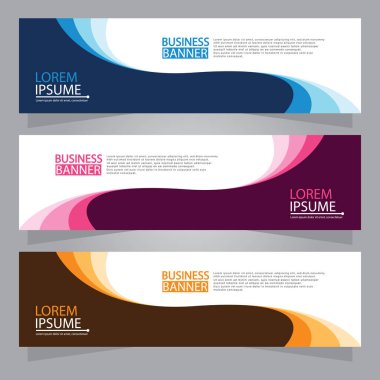 Vektör tasarım web pankartı şablonu. Web Tasarım Elementleri - Başlık Tasarımı. Gri arkaplan üzerine soyut geometrik web afişi şablonu. Modern pankart.