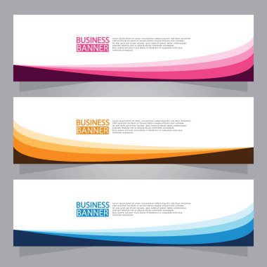 Vektör tasarım web pankartı şablonu. Web Tasarım Elementleri - Başlık Tasarımı. Gri arkaplan üzerine soyut geometrik web afişi şablonu. Modern pankart.