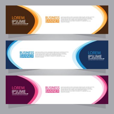 Vektör tasarım web pankartı şablonu. Web Tasarım Elementleri - Başlık Tasarımı. Gri arkaplan üzerine soyut geometrik web afişi şablonu. Modern pankart.