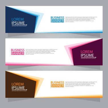 Vektör tasarım web pankartı şablonu. Web Tasarım Elementleri - Başlık Tasarımı. Gri arkaplan üzerine soyut geometrik web afişi şablonu. Modern pankart.