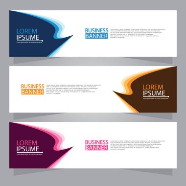 Vektör tasarım web pankartı şablonu. Web Tasarım Elementleri - Başlık Tasarımı. Gri arkaplan üzerine soyut geometrik web afişi şablonu. Modern pankart.