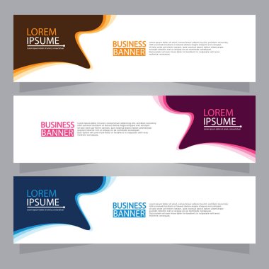 Vektör tasarım web pankartı şablonu. Web Tasarım Elementleri - Başlık Tasarımı. Gri arkaplan üzerine soyut geometrik web afişi şablonu. Modern pankart.