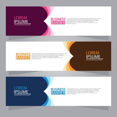 Vektör tasarım web pankartı şablonu. Web Tasarım Elementleri - Başlık Tasarımı. Gri arkaplan üzerine soyut geometrik web afişi şablonu. Modern pankart.