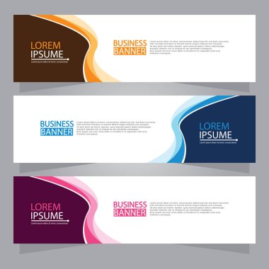 Vektör tasarım web pankartı şablonu. Web Tasarım Elementleri - Başlık Tasarımı. Gri arkaplan üzerine soyut geometrik web afişi şablonu. Modern pankart.