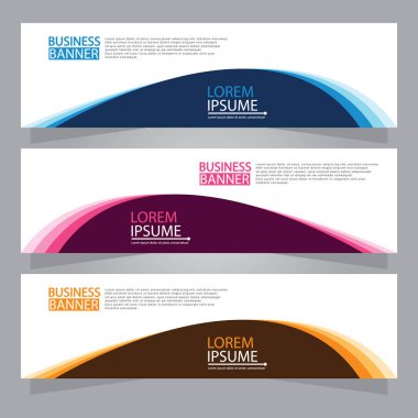 Vektör tasarım web pankartı şablonu. Web Tasarım Elementleri - Başlık Tasarımı. Gri arkaplan üzerine soyut geometrik web afişi şablonu. Modern pankart.