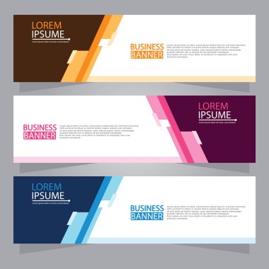 Vektör tasarım web pankartı şablonu. Web Tasarım Elementleri - Başlık Tasarımı. Gri arkaplan üzerine soyut geometrik web afişi şablonu. Modern pankart.