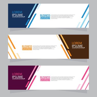 Vektör tasarım web pankartı şablonu. Web Tasarım Elementleri - Başlık Tasarımı. Gri arkaplan üzerine soyut geometrik web afişi şablonu. Modern pankart.