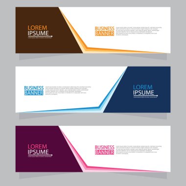 Vektör tasarım web pankartı şablonu. Web Tasarım Elementleri - Başlık Tasarımı. Gri arkaplan üzerine soyut geometrik web afişi şablonu. Modern pankart.