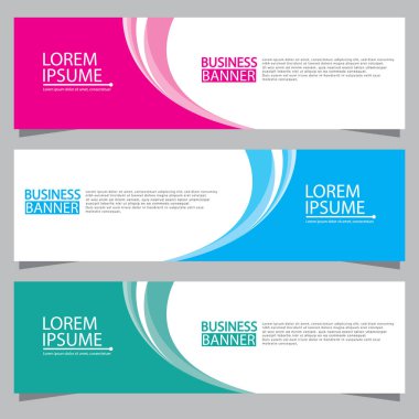 Vektör tasarım web pankartı şablonu. Web Tasarım Elementleri - Başlık Tasarımı. Gri arkaplan üzerine soyut geometrik web afişi şablonu. Modern pankart.