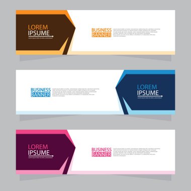 Vektör tasarım web pankartı şablonu. Web Tasarım Elementleri - Başlık Tasarımı. Gri arkaplan üzerine soyut geometrik web afişi şablonu. Modern pankart.