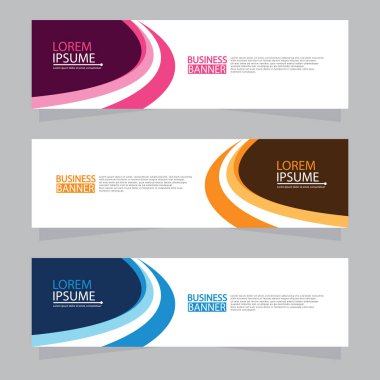 Vektör tasarım web pankartı şablonu. Web Tasarım Elementleri - Başlık Tasarımı. Gri arkaplan üzerine soyut geometrik web afişi şablonu. Modern pankart.