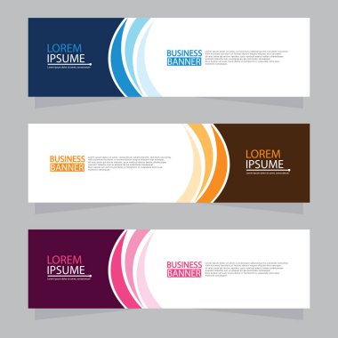 Vektör tasarım web pankartı şablonu. Web Tasarım Elementleri - Başlık Tasarımı. Gri arkaplan üzerine soyut geometrik web afişi şablonu. Modern pankart.