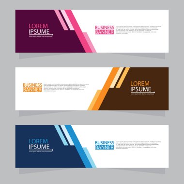 Vektör tasarım web pankartı şablonu. Web Tasarım Elementleri - Başlık Tasarımı. Gri arkaplan üzerine soyut geometrik web afişi şablonu. Modern pankart.