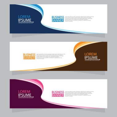 Vektör tasarım web pankartı şablonu. Web Tasarım Elementleri - Başlık Tasarımı. Gri arkaplan üzerine soyut geometrik web afişi şablonu. Modern pankart.