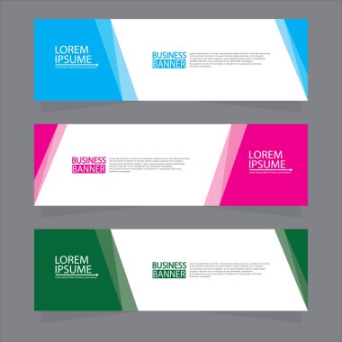 Vektör tasarım web pankartı şablonu. Web Tasarım Elementleri - Başlık Tasarımı. Gri arkaplan üzerine soyut geometrik web afişi şablonu. Modern pankart.