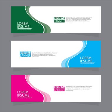 Vektör tasarım web pankartı şablonu. Web Tasarım Elementleri - Başlık Tasarımı. Gri arkaplan üzerine soyut geometrik web afişi şablonu. Modern pankart.